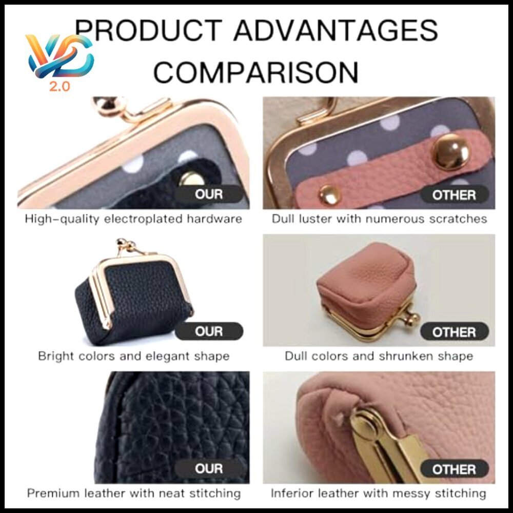 Genuine Leather Mini Jewelry Box Vintage Travel Organizer Kiss Lock Compact - Picture 3 of 7